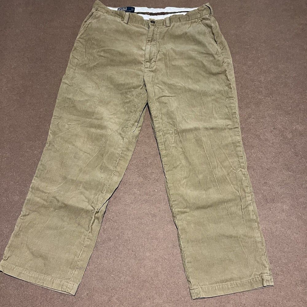 Polo Ralph Lauren Pants Men 36x30 Fit 34x27 Khaki Corduroy Prospect Tan Preppy